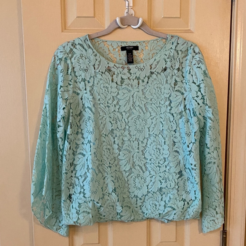 Mint Green Lace Women Top